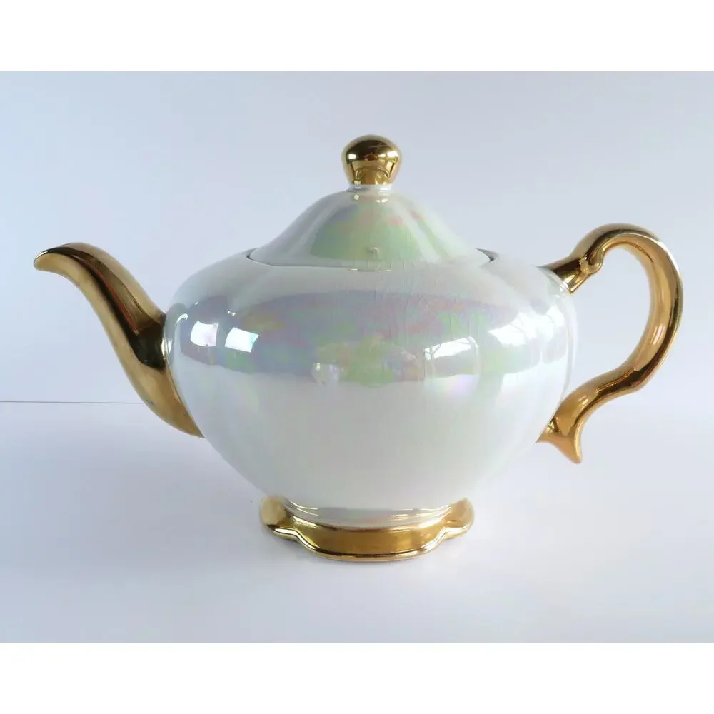 Vintage Ellgreave Heatmaster Teapot, Ditmar Urbach Cups Lusterware Tea Set